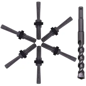 Csdtylh 603658188382 6pcs Rock Splitting Wedges And 1pcs Rotary Hammer Drill Bit Wedge