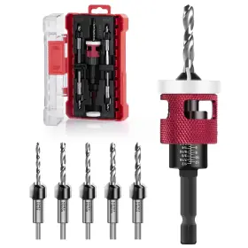 Zt01 Csyibeielec Countersink Drill Bit Set - 5 Pcs With Low Friction Dep