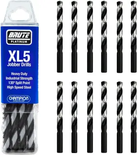 Xl5-1 Cutting Tool Xl5-1/4 Brute Platinum Heavy Duty Jobber Drill Bits 12 Per Pack Made In Usa