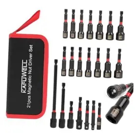 Ss3800b-ymx Danyang Jicheng Tools Co. Ltd. 21pcs Nut Driver Set Magnetic 1/4 Inch Impact Drill Bit Metric And