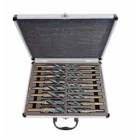 59466 Dbm Imports 17pc Hss Cobalt Silver And Deming Drill Bits Set Size 1/2 Inch To 1