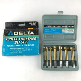 15-603 Delta 7-piece Forstner Bit Set In Case 1/4 Inch To 1 Drill Bits Wood Woodworking