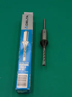 17-908 Delta Mortising Chisel And Bit Set 1/4 Inch X Cat. No. Lightly Used