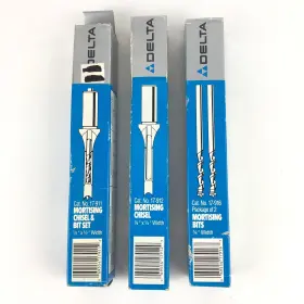 17-916 Delta 17-911 1/2 Inch X 1/4 Mortising Chisel And Bit Set 17-912