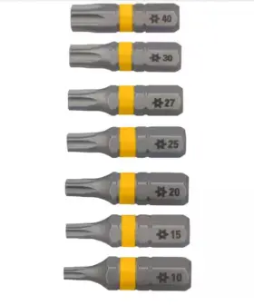 Dea1ts-7 Dewalt 445005128190 Maxfit Ultra 1 Inch Torx Security Steel Screwdriving Bits 7 Piece