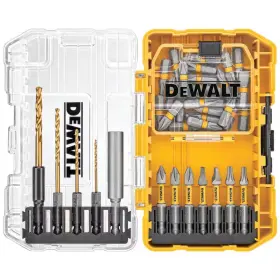 Dewalt 445033058070 Driving Bit And Black Oxide Drill Set With Right Angle Adapter Tough C