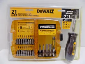 653709-00 Dewalt 21 Piece Screwdriving Set 7 In 1 Holder Grizzly Retired New Nos