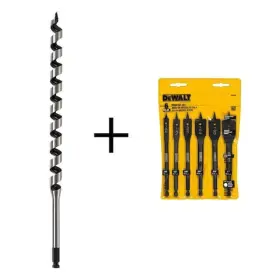 Dewalt 885911019606 7/8 X 17 Inch Power Ship Auger Bit With Wood Boring Spade Set 6-piece