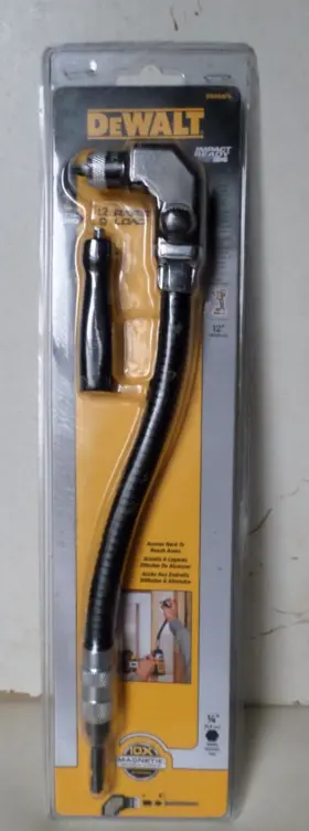 Dewalt 885911438926 New Dwaraf 12 Inch Right Angle Flex Shaft Impact Driver Attachment Bit Holder