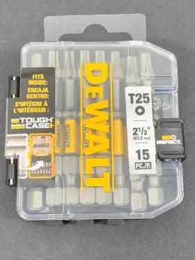 Dewalt 885911572521 Max Impact 15 Piece Power Bits 2 1/2 Inch T25 Tough Case
