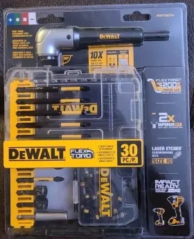 Dewalt 885911895736 Dwaft30raset Flex Torq Right Angle Attachment Screwdriving Bit Set 30 Pc