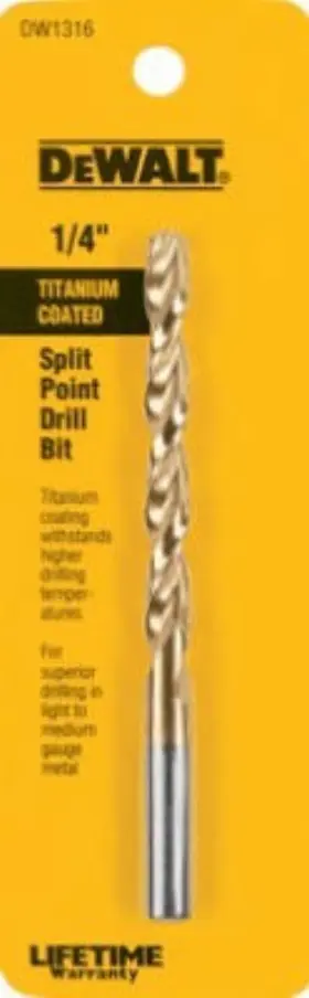 Dw1316 Dewalt Accessories 1/4- Inch Titanium-coated Drill Bit -dw1316
