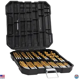 B07zv74kzw Dewalt 99-piece Titanium Twist Drill Bit Set 135 Tip 1.5mm To 10mm Hard Case