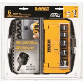 D180001r5 Dewalt 5 Pc Impact Hole Saw Set New With Case Ready Item No. D1800ir5