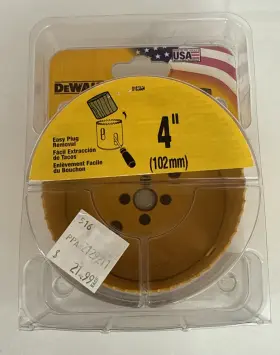 D180064 Dewalt 4 Inch Bi-metal Hole Saw 1 Pc Made In The Usa New