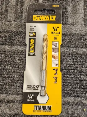 Dd5116 Dewalt Qty 3 1/4-in 3-3/16-in Titanium Nitride Coated Hss Jobber Twist