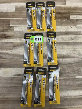Dd5124 Dewalt Lot Of 9 Pilot Point 3/8 Inch Impact Ready Titanium Drill Bit E11