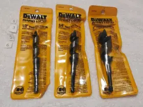 Dw-2565 Dewalt Dw-2561 Dw-2563 3pc 1/2 Inch -3/4 -1 Rapid Load Power Ship Wood Auger 4-1/2 Long Bit