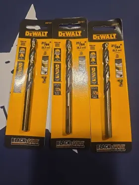 Dw1121 Dewalt 21/64 Inch Black Oxide Bit - 3 Pack