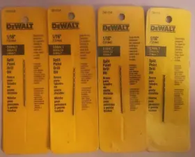 Dw1204 Dewalt 4x 1/16-inch Cobalt Split Point Twist Drill Bits Pack Of 4