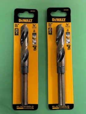 Dw1622 Dewalt Lot Of 2 5/8 Inch Drill Bit Black And Gold Series New Split Point