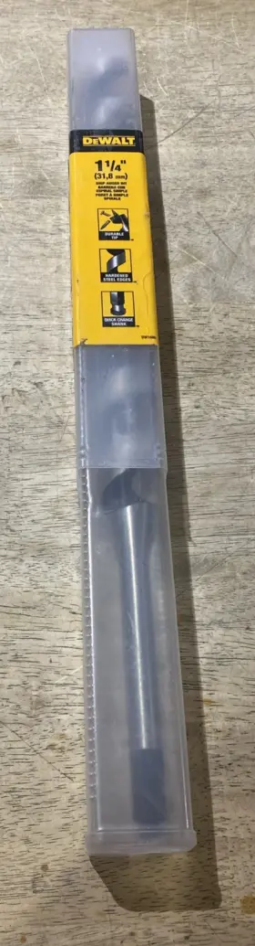 Dw1690 Dewalt 1-1/4 Inch X 17 Long Ship Auger Bit Hardened Alloy Steel