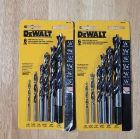 Dw1720 Dewalt 2 Two Drill Bit Set Brad Point 6-piece Black Brand New