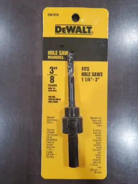 Dw1818 Dewalt 3/8 Inch Hole Saw Mandrel Fits Holes Saws 1-1/4 -3