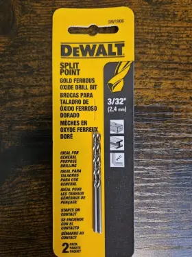 Dw1906 Dewalt 3/32 Inch Drill Bit 2 Pc