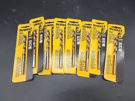 Dw1919 Dewalt Lot Of 8 19/64-inch Gold Ferrous Oxide Pilot Point Twist Drill Bit