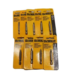 Dw2212 Dewalt Lot Of 9 #2 Square Recess Power Bit 2 Inch New And Sealed
