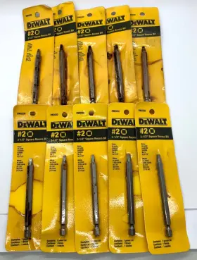 Dw2232 Dewalt 10 New Tools #2 Recess Square 3.5 Inch Long Shaft Drill Driver Power Bit Lot