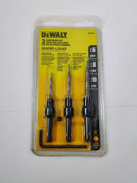 Dw2535 Dewalt Rapid Load #6 #8 And #10 Steel Countersink Set 3 Pc