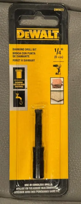 Dw5572 Dewalt 1/4-inch Diamond Drill Bit - Brand New Free Shipping