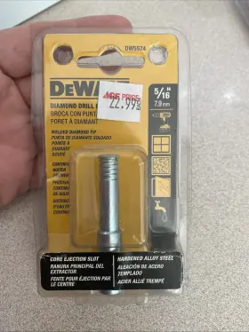 Dw5574 Dewalt Diamond Drill Bit 5/16 Inch Hardened Alloy Steel
