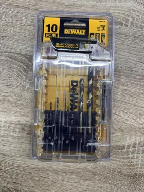 Dwa1180 Dewalt Black And Gold Drill Bit Set 10-piece