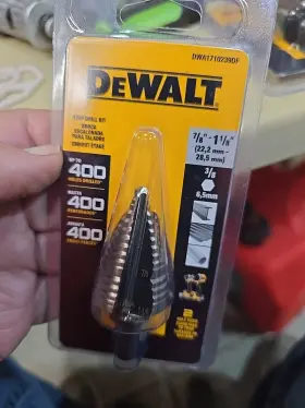 Dwa1710239df Dewalt 1/4-in 2 -step Drill Bit 7/8-in To 1-1/8-in Model #dwa1710239df