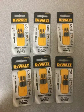 Dwa1sq1ir Dewalt 6 Pack-dewalt Impact Ready Square #1 X 1 Inch L Screwdriver Bit Black Oxide 2 Pc