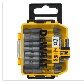 Dwa2ph2umf15 Dewalt Maxfit Ultra 2 Inch Phillips #2 Screwdriver Bits 15-pack