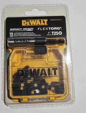 Dwa3hld1tx25-15 Dewalt New 15 Piece Locking Magnetic Holder And Bit Tips T25 1 Inch Impact Ready/gt