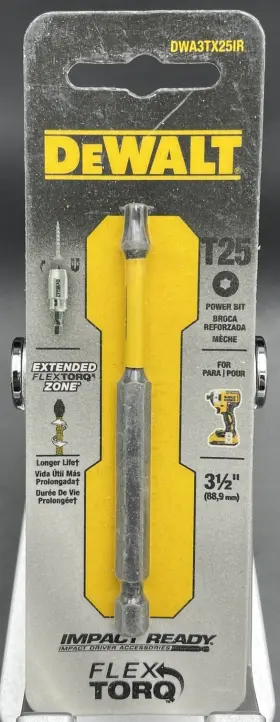 Dewalt Dwa3tx25ir T25 Impact-ready Flex Torq Power Bit 3.5 Inch New