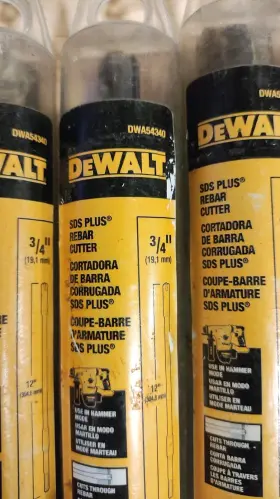 Dwa54340 Dewalt Sds Plus Rebar Cutter Drill Bit Carbide Tipped 3/4 Inch X 12