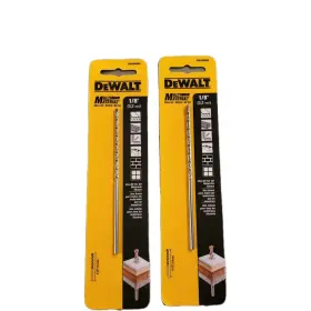 Dwa56084 Dewalt 1/8 Inch X 4-1/2 Carbide Multi Material Drill Bit Round Shank 2-pk