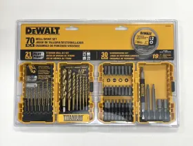 Dwa70ddhd Dewalt New 70 Piece Titanium Drill Drive Bit Set