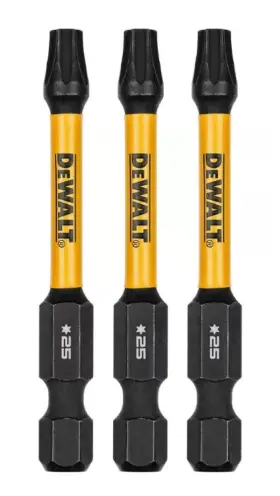 Dwaf2tx25ir3 Dewalt Flextorq 1/4 Inch X 2 Torx Impact Driver Bit 3-piece