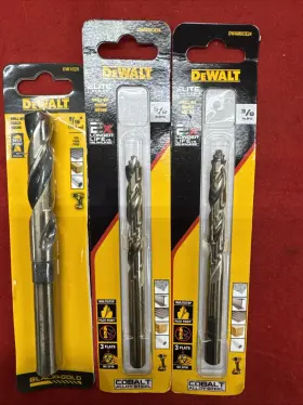 Dwamdce24 Dewalt Lot- 2-dewalt Drill Bits 3/8 And One 9/16 New In Unopened Package