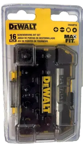 Dwamf16 Dewalt Max Fit Assorted Screwdriver Bit Set Steel 16 Piece # New