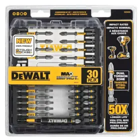 Dwami30 Dewalt Max Impact 30 Piece Screwdriving Bit Set Dual Torsion Zone Rated