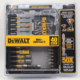 Dwami40 Dewalt New Max Impact 40-piece Screwdriving Bit Set - Impact-ready