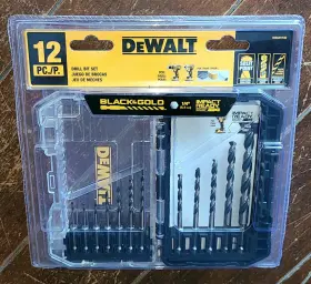 Dwah1182 Dewalt Na024772 12pc Black And Gold Drill Bit Set With Tough Case #dwah1182